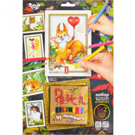 РАСКРАСКА «PENCIL BY NUMBERS"+ 12 КАРАНДАШЕЙ PBN -01-06