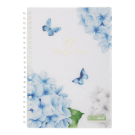 ТЕТРАДЬ ДЛЯ ЗАПИСЕЙ BUROMAX ARABESKI BUTTERFLY DREAM A5 80 ЛИСТОВ В КЛЕТОЧКУ (BM.2587-00)