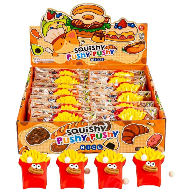 ИГРУШКА-АНТИСТРЕСС СКВИШ 7*5,5*2СМ "КАРТОШКА ФРИ" 2636-3