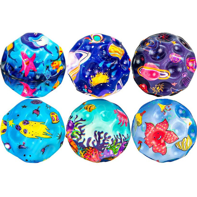 МЯЧ АНТИСТРЕСС ПРЫГАЮЩИЙ 6,3CМ "MOON BALL" 24971-№2
