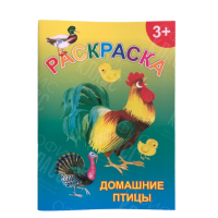 РАССКРАСКА А5 8Л "ДОМАШНИЕ ПТИЦЫ"
