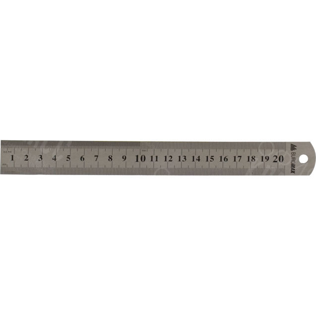 ЛИНЕЙКА BUROMAX 5810-20 20СМ СТАЛЬНАЯ