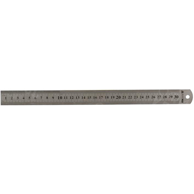 ЛИНЕЙКА BUROMAX 5810-30 30СМ  СТАЛЬНАЯ 